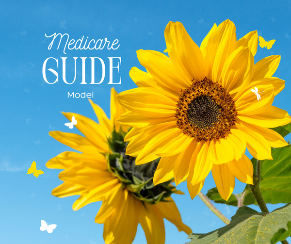 Medicare Guide Model with Sunflower picture