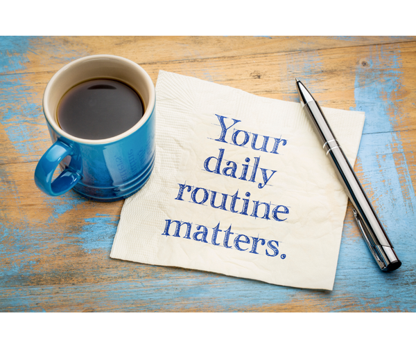 Coffee Cup saying Your daily routine Matters