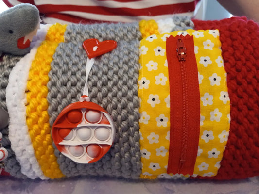 SOLD! Men's Muff-Red, Yellow, Gray